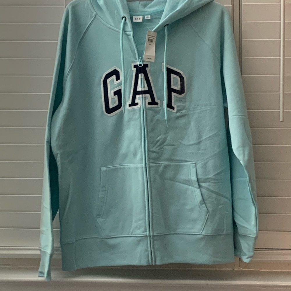 GAP zip up hoodie (light blue)
